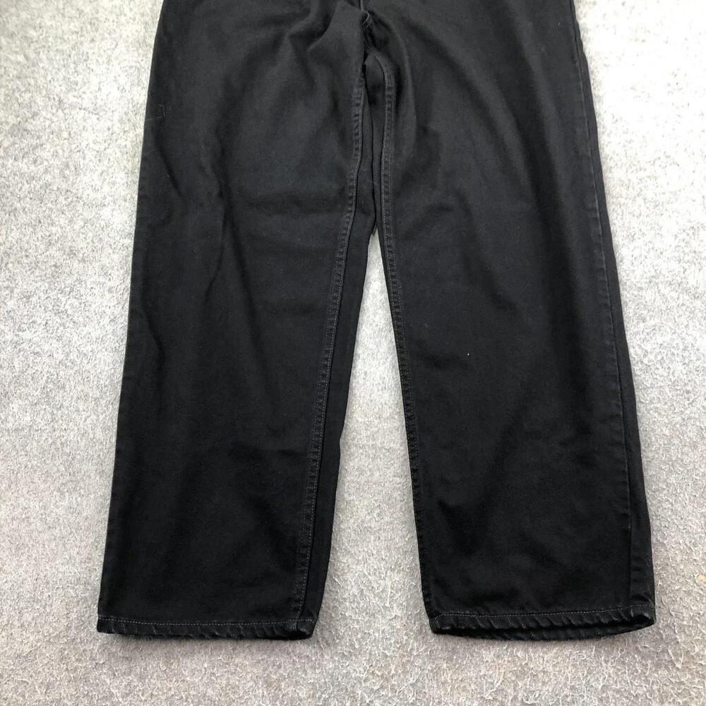 Levis 560 Jeans Mens 38x32 Black Dark Wash Relaxed Tapered Denim Pants